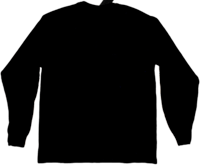 a black long - sleeve t - shirt on a white background